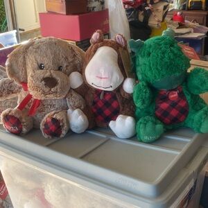 4 Stuffed Dog Toy Bundle